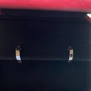 Authentic Cartier Love Earrings White Gold